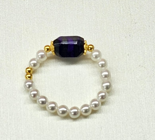 1 KC9 SUGILITE + PEARL RING