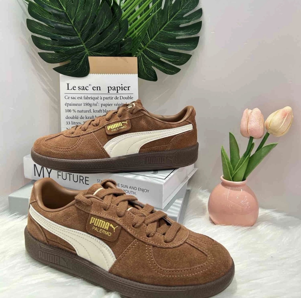 PUMA palermo 低幫 可可 麂皮 德訓鞋 焦糖底 39646356