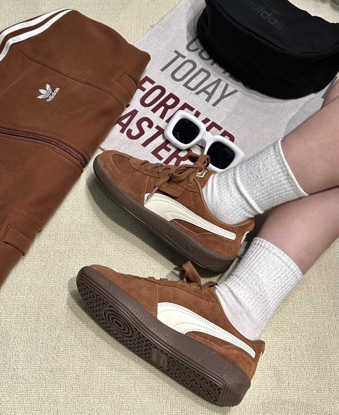 PUMA palermo 低幫 可可 麂皮 德訓鞋 焦糖底 39646356