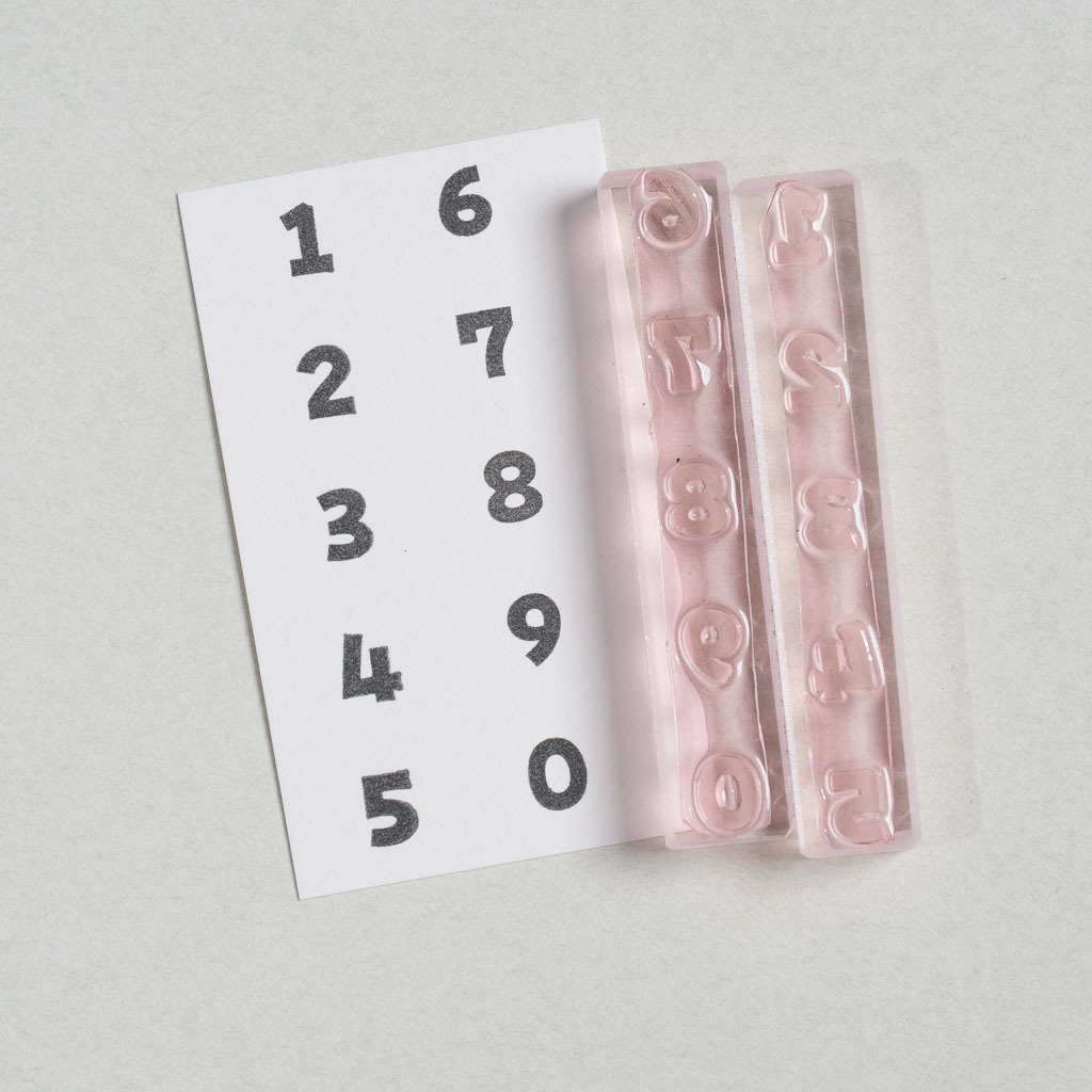 輕鬆黑體 數字棒 膠版印章 / 一分之一工作室 / 臺灣