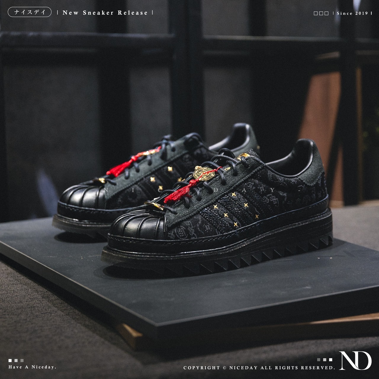 NICEDAY 代購 Clot x Adidas Superstar 蛇年限定款 黑 男女尺寸 JR5114