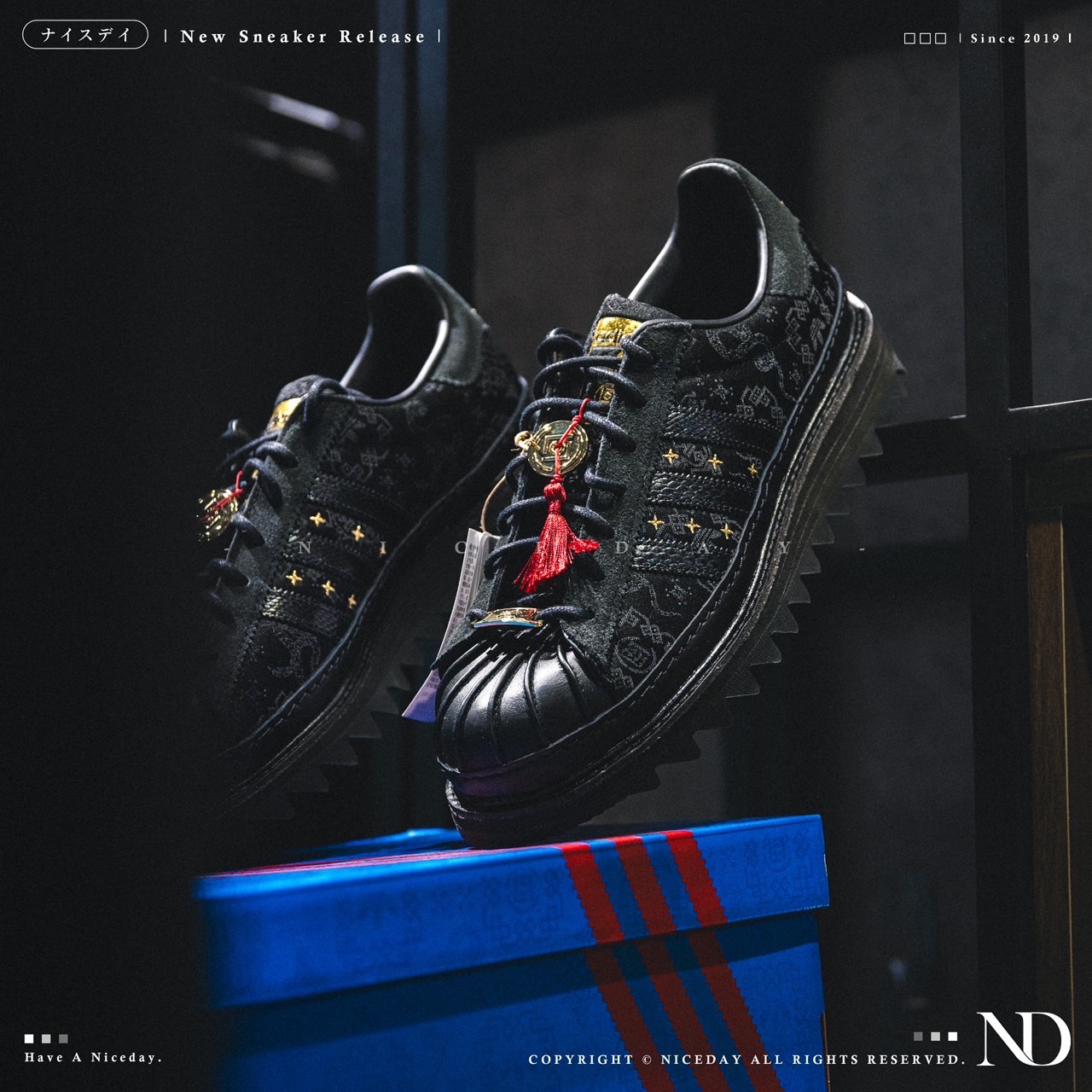 NICEDAY 代購 Clot x Adidas Superstar 蛇年限定款 黑 男女尺寸 JR5114