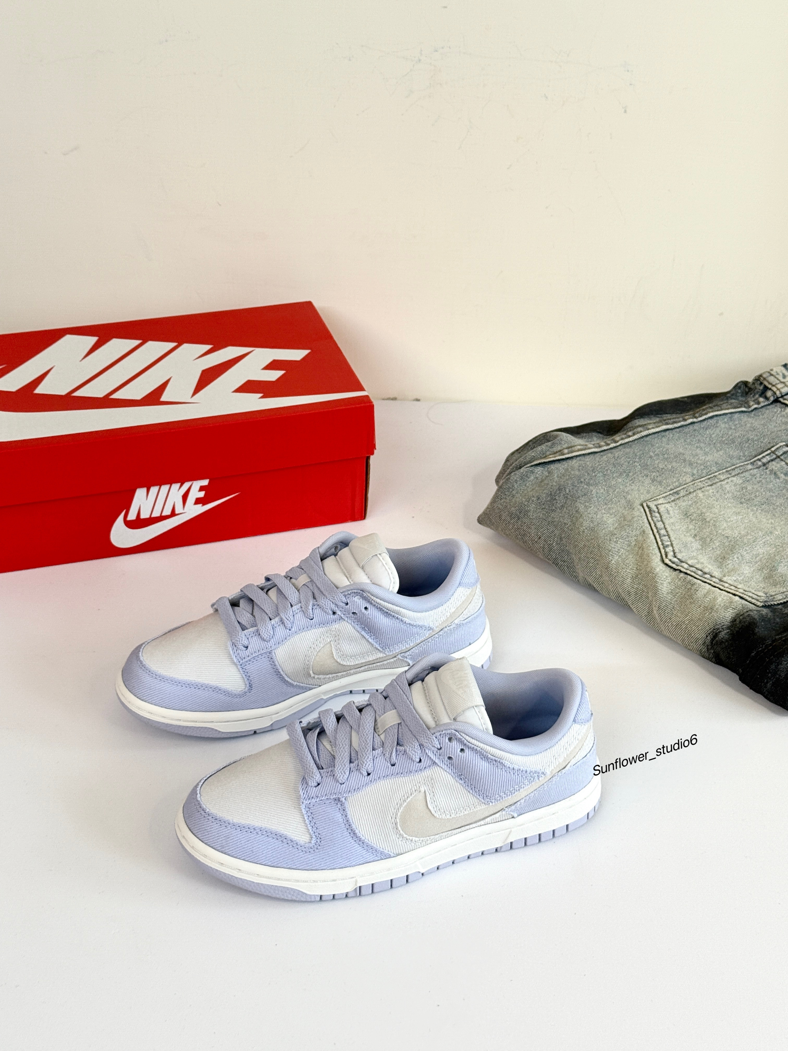 Nike Dunk Low 薰衣草花園 寶寶藍 藍紫色 淺藍色 牛仔布 女款 HF1985-001/預購