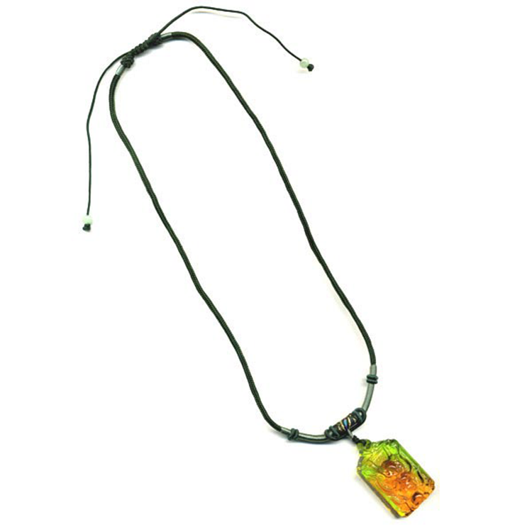 鹿港窯水晶琉璃｜龍頭項鍊 王者風範護身辟邪招財納福