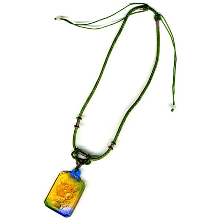 鹿港窯水晶琉璃｜龍頭項鍊 王者風範護身辟邪招財納福