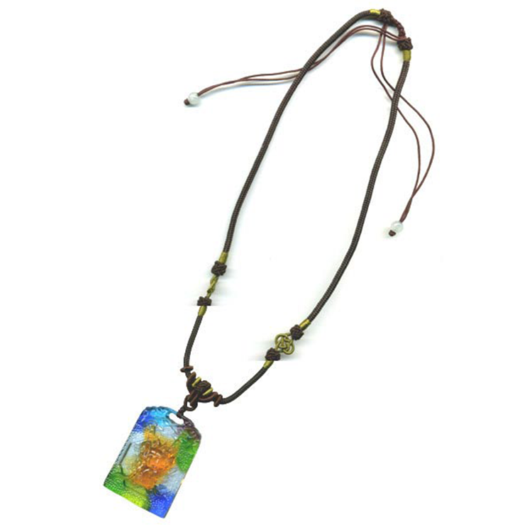 鹿港窯水晶琉璃｜龍頭項鍊 王者風範護身辟邪招財納福