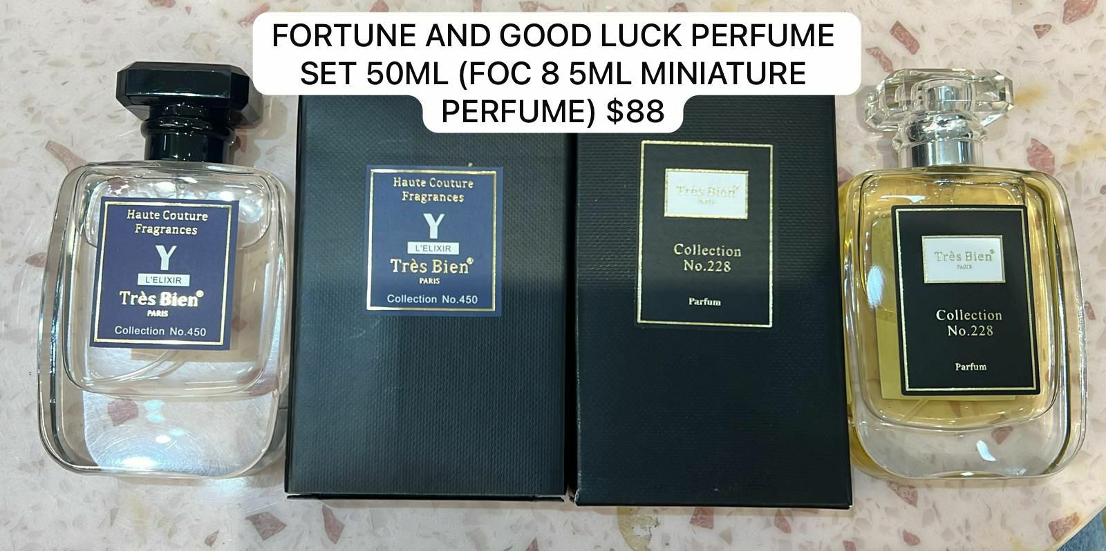 1 FORTUNE AND GOOD LUCK PERFUME SET 50ML (FOC 8 5ML MINIATURE PERFUME) $88