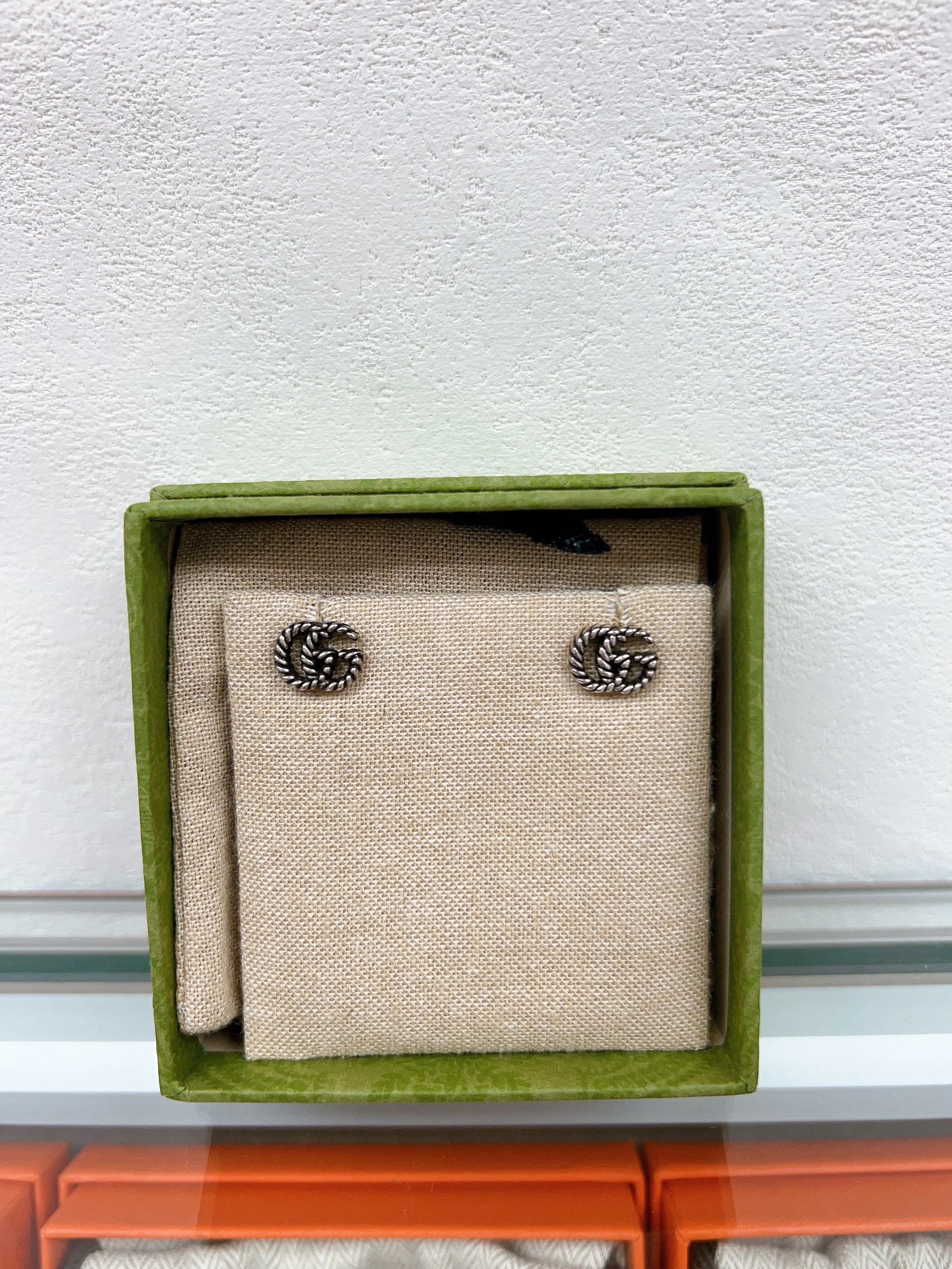 Gucci double G silver earrings