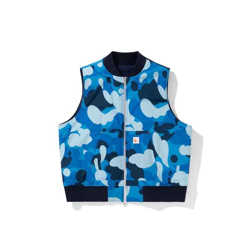 未知領域 mellow camo Reversible Zip Vest