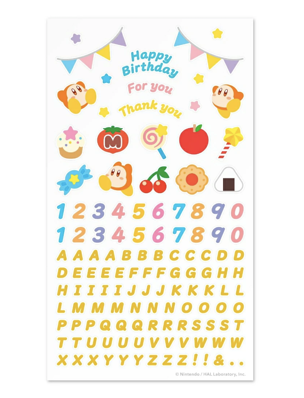 星之卡比壓克力造型吊飾 (附字母貼紙)