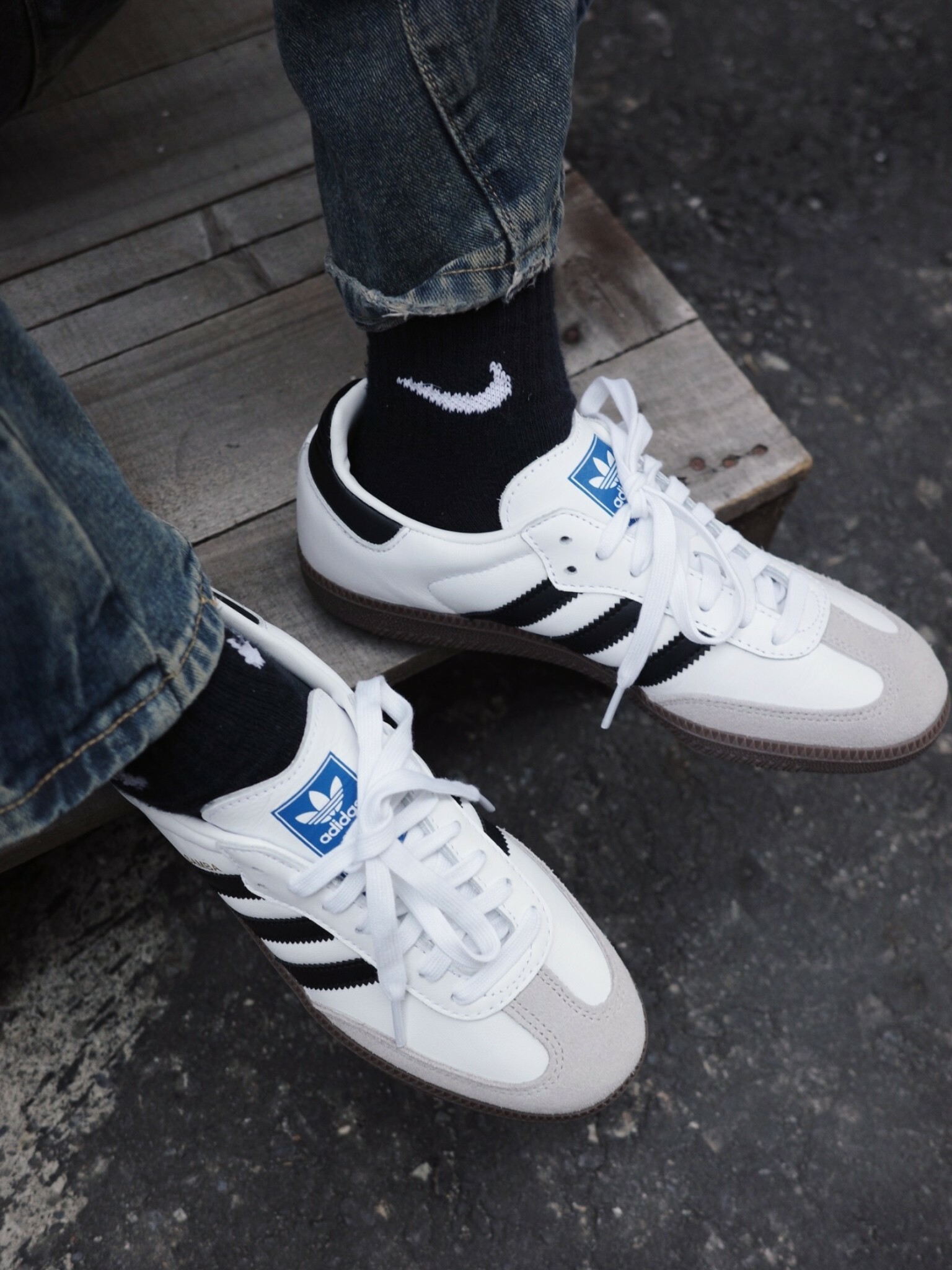 Adidas samba og 白色黑線(B75806) / 黑色白線(B75807)