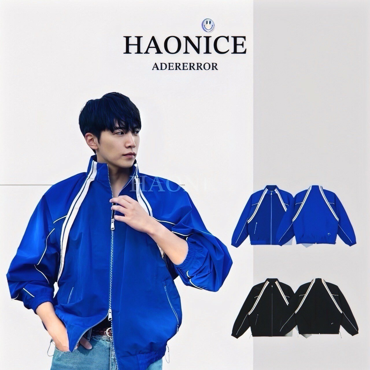 【HAO NICE 】韓國🇰🇷潮流 ADER KKK 24FW秋冬新款 KKK ader 華晨宇同款 撞色立領運動風🔥長袖 拉鍊外套