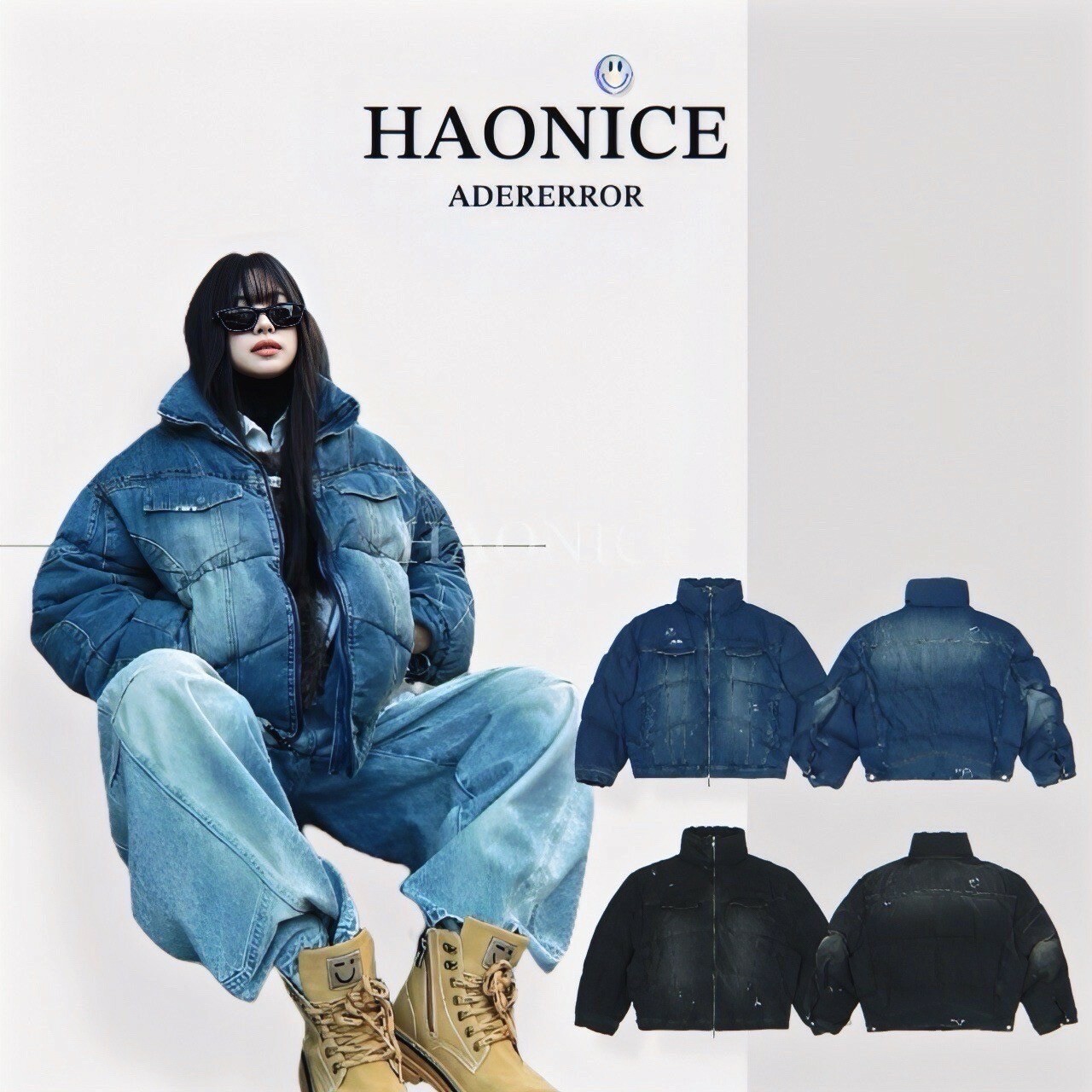 【HAO NICE 】韓國🇰🇷潮流 Ader Error 23FW 秋冬爆款 做舊風 設計細節🈵🈵 長袖 牛仔蓬鬆夾克外套