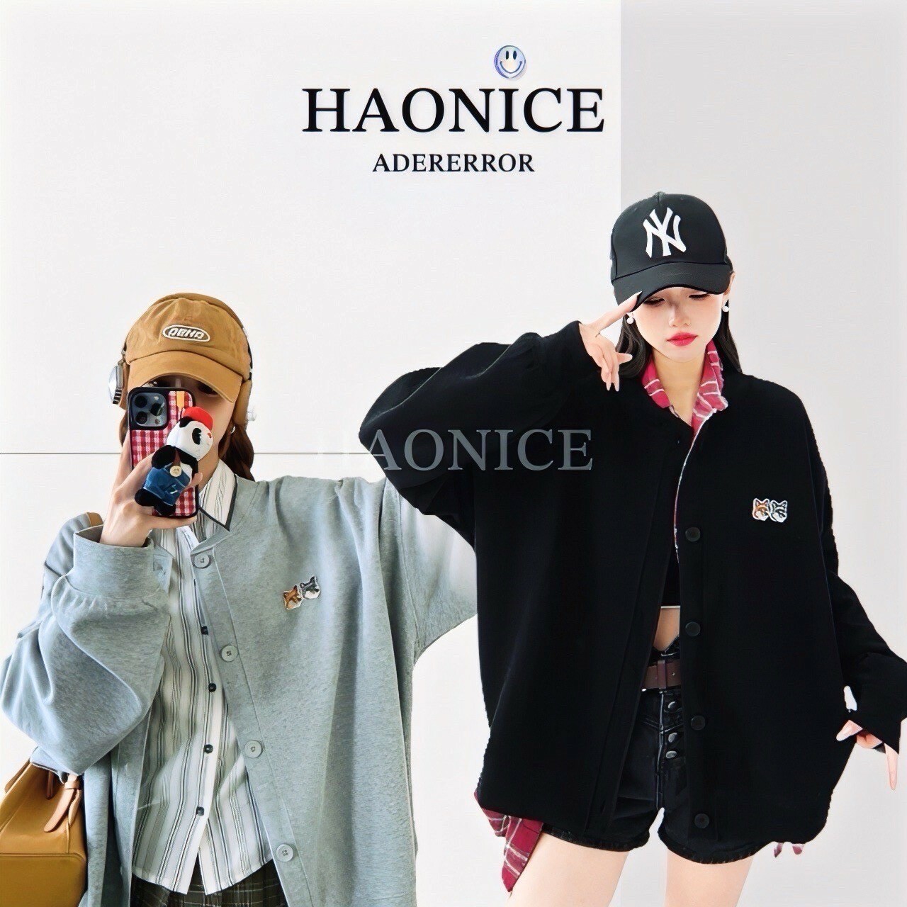 【HAO NICE】韓流來襲 Ader Error🇰🇷韓國經銷商🔥狐狸🦊刺繡長袖開衫外套 休閒外套