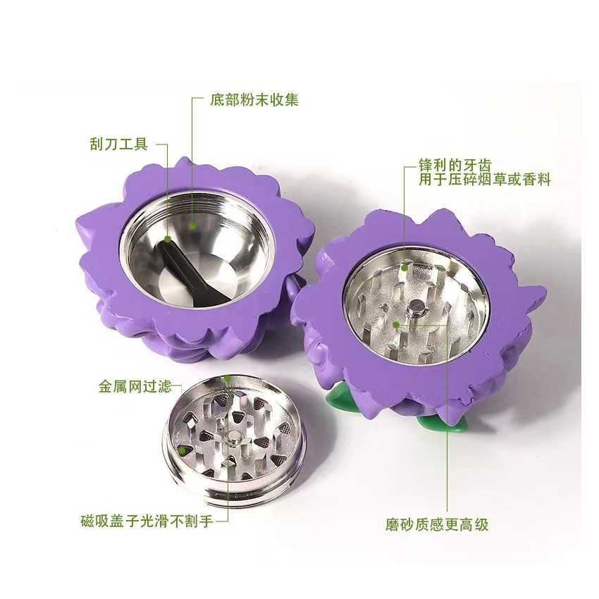 【登機準備配件】63mm、惡魔果實造型、鋅合金三層研磨器