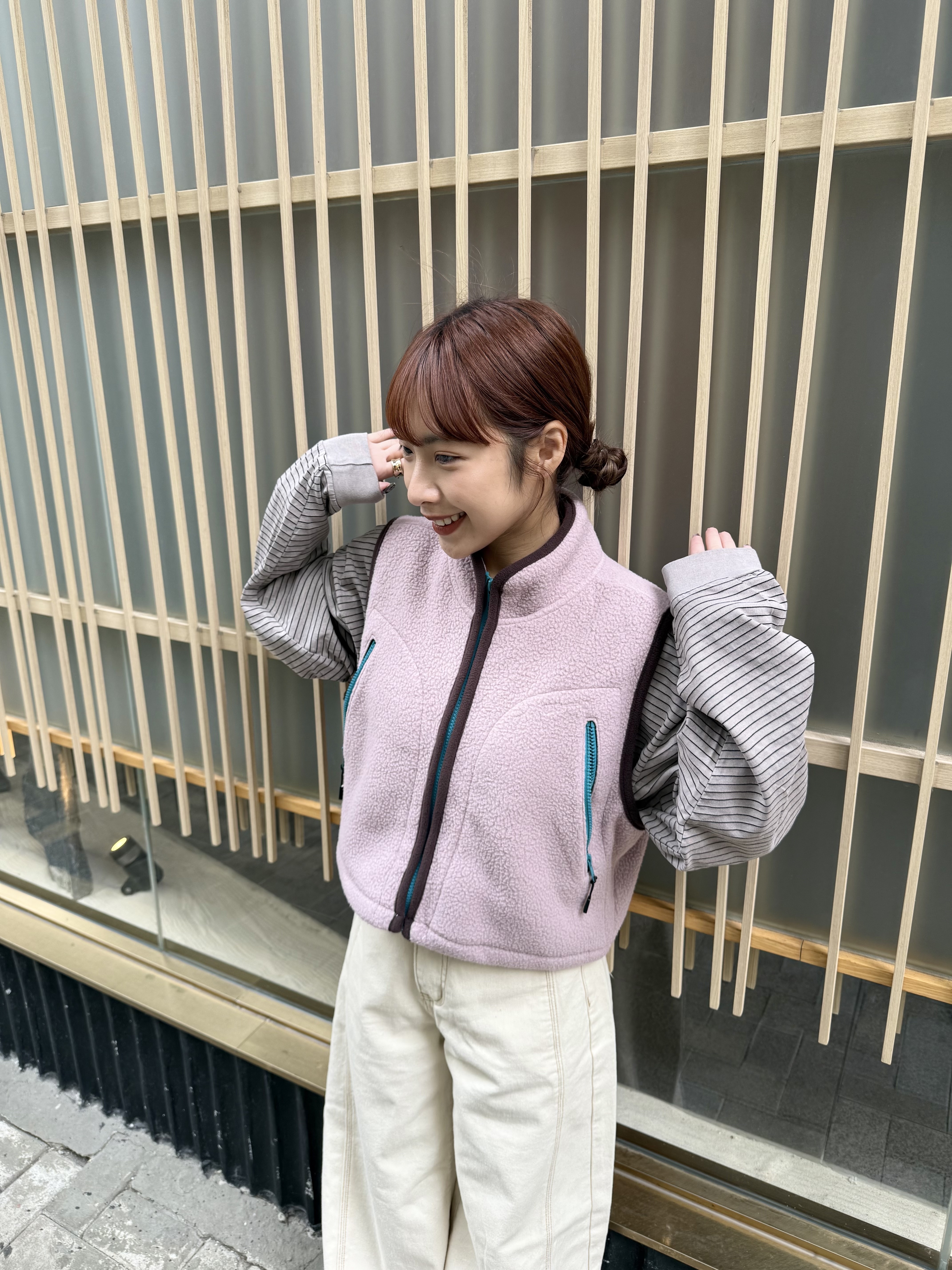 抓毛撞色運動風背心