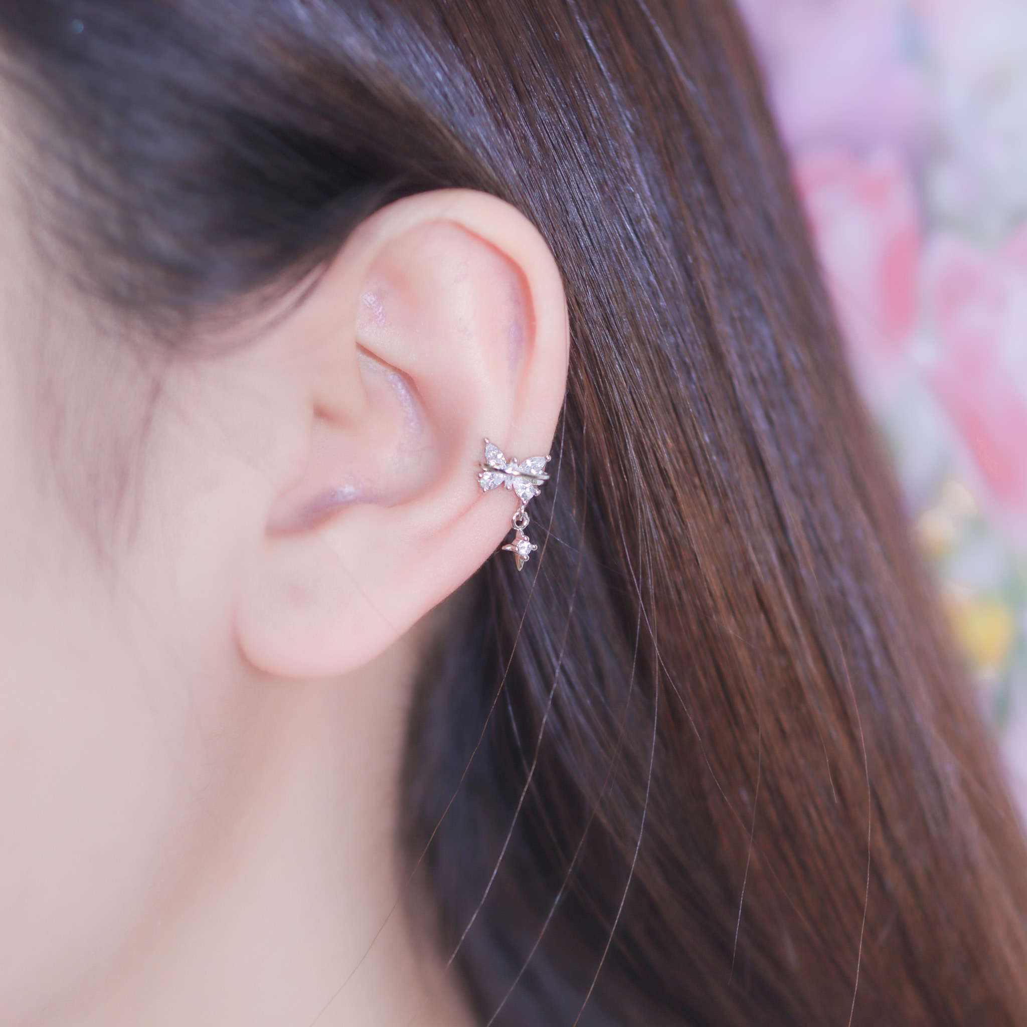 | 925純銀・白金 | 蝶願小眷顧耳夾(單隻) | EA0925 |