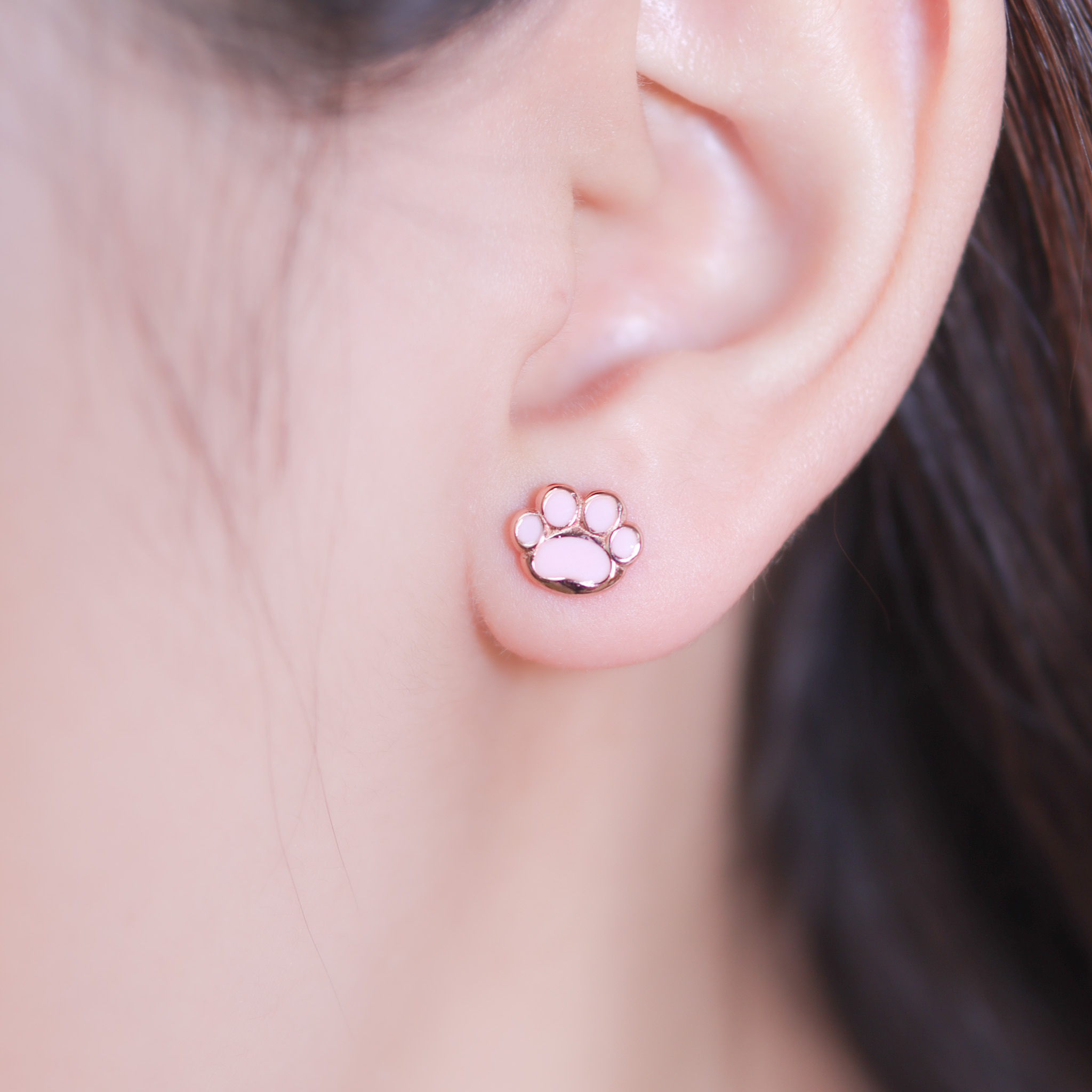 | 925純銀・白金・玫瑰金 | 可愛擊掌耳環 (銀/玫瑰金) | EA0914 |