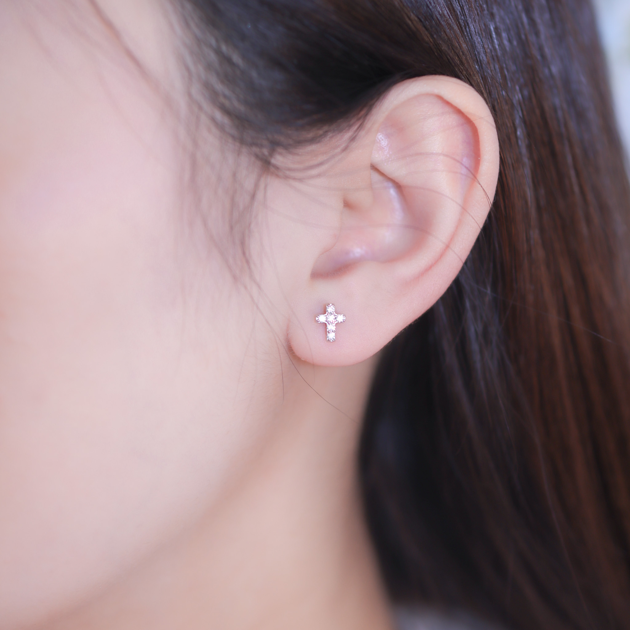 | 925純銀・白金 | 從心相信耳環 | EA0897 |