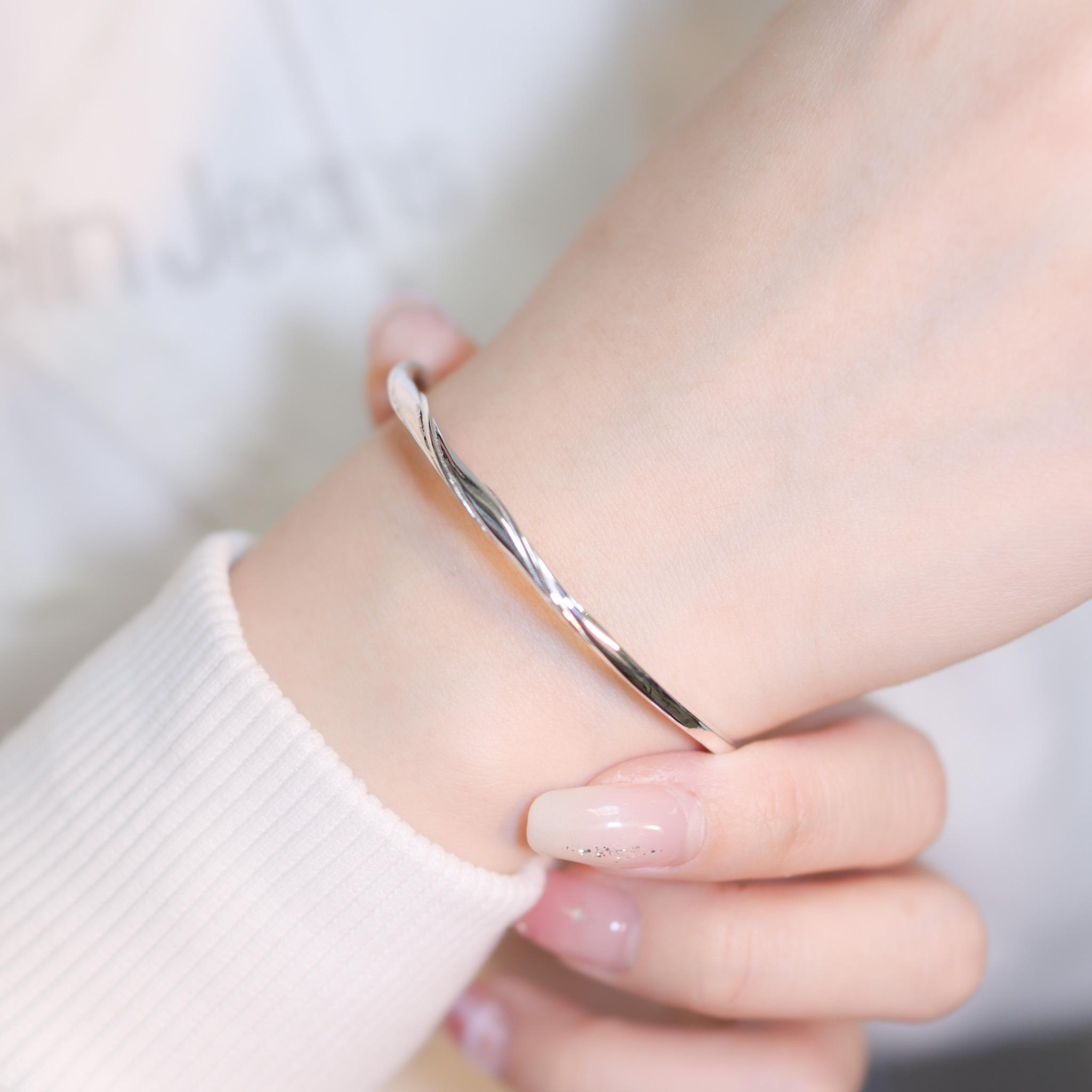 | 925純銀丨步履相同的我們手鐲  | BR1222 |