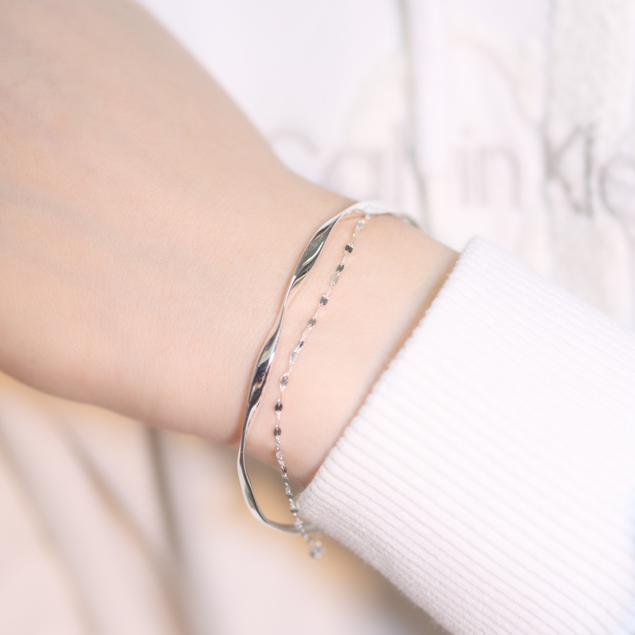 | 925銀丨身後仍是你雙層鐲鏈 | BR1278 |