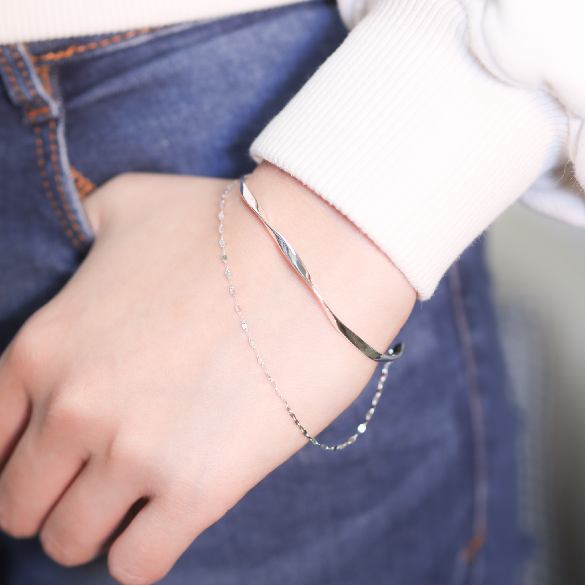 | 925銀丨身後仍是你雙層鐲鏈 | BR1278 |