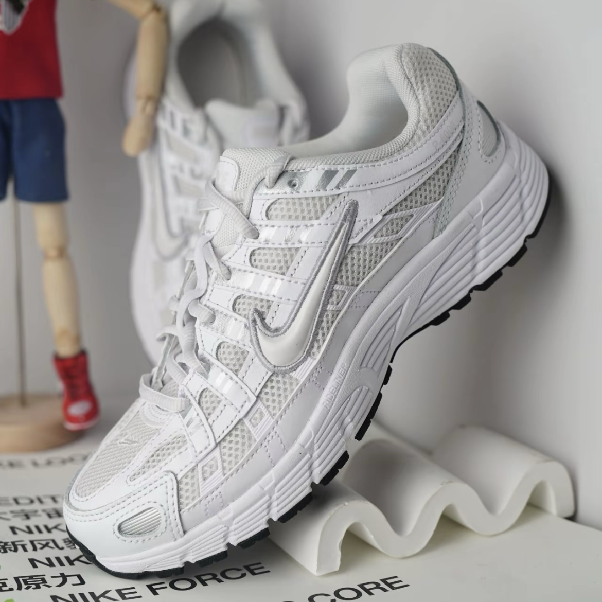 Nike P-6000 Platinum Tint White GS 全白 珍珠白 白銀 復古 慢跑鞋 老爹鞋
