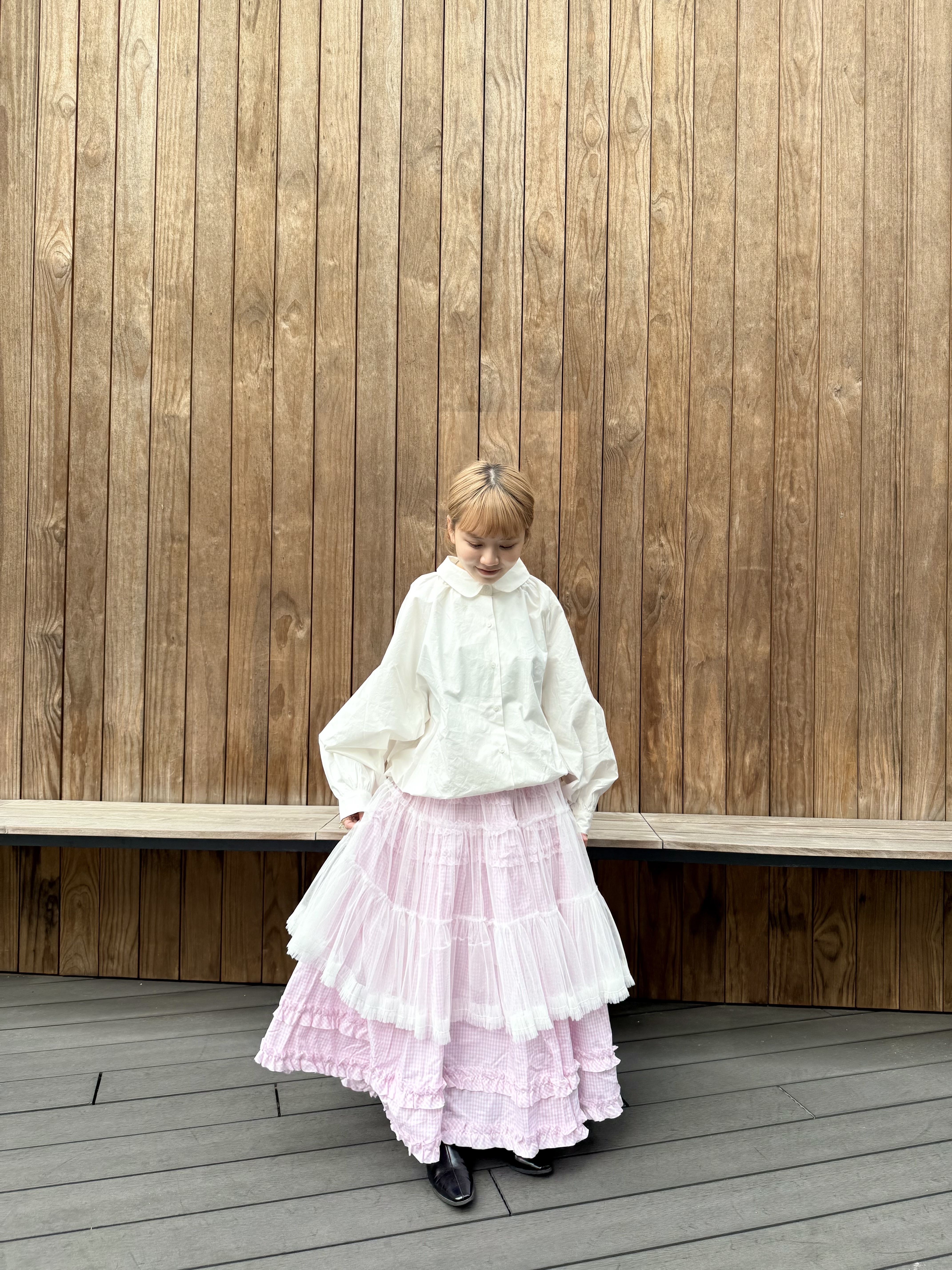 多用RUFFLE紗紗外撘布