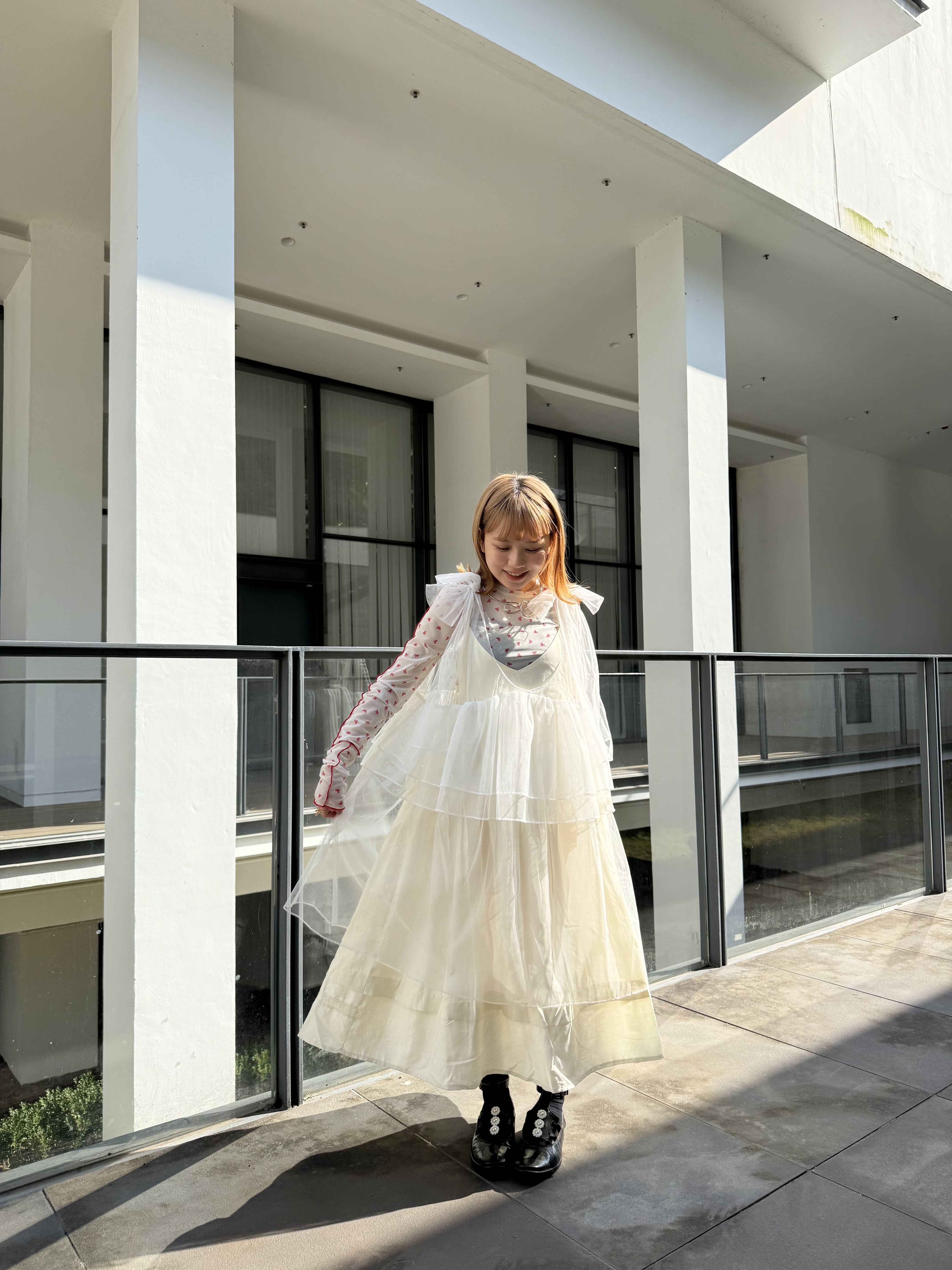 蝴蝶結紗紗日系LAYER