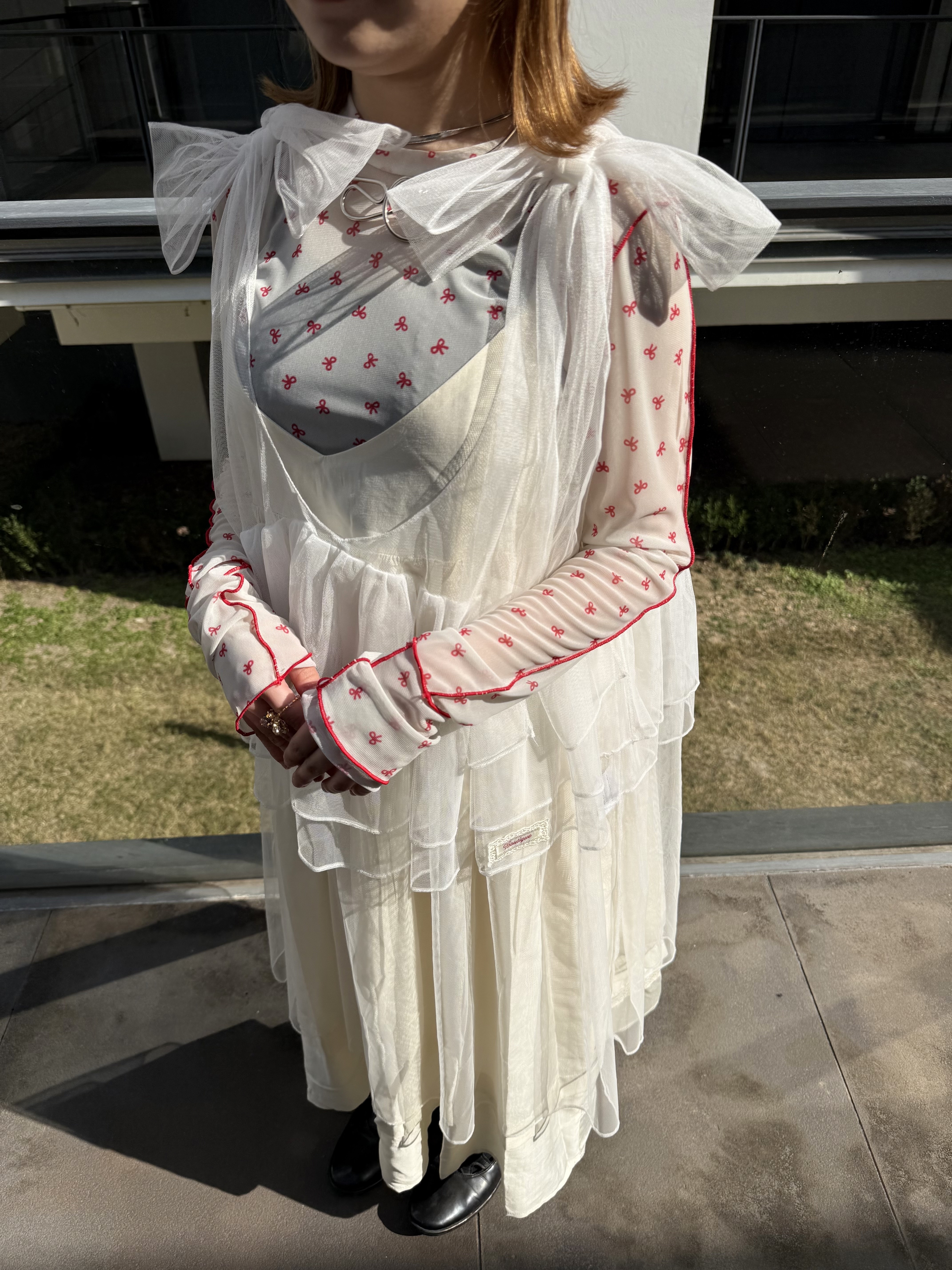 蝴蝶結紗紗日系LAYER