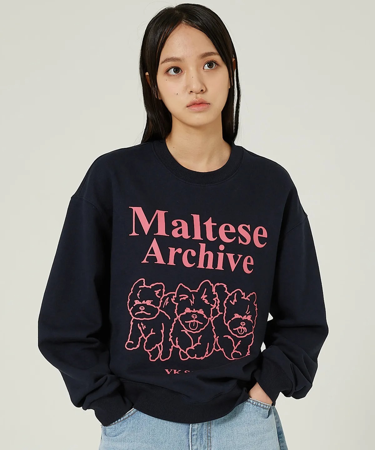 Wai Kei Maltese Archive Line Graphic Sweatshirt