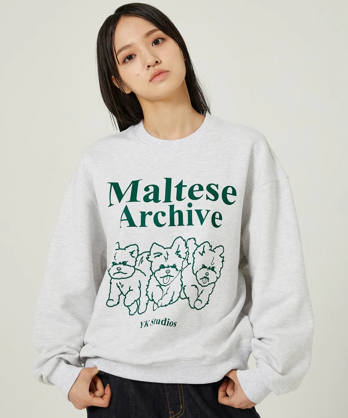 Wai Kei Maltese Archive Line Graphic Sweatshirt