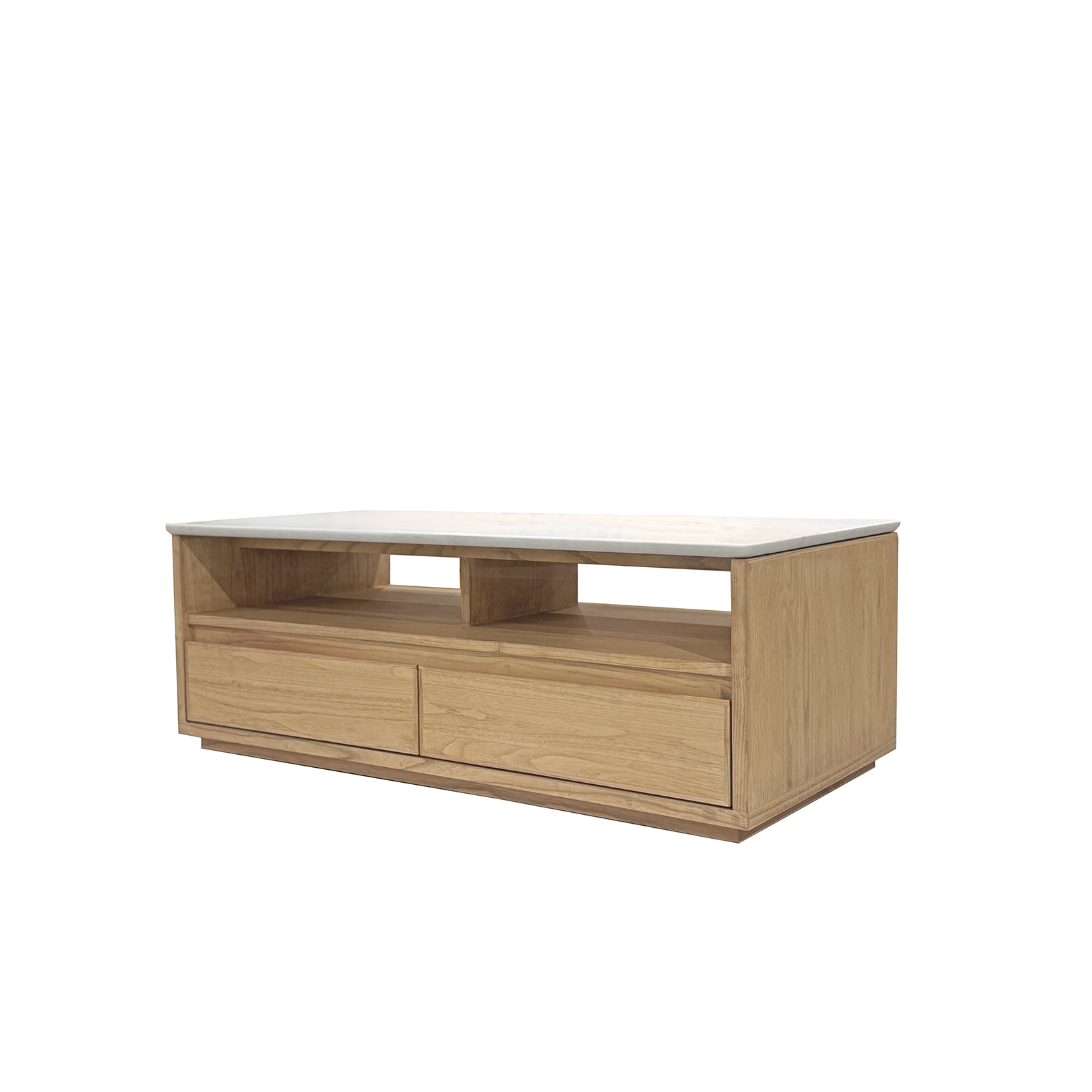 Dayton 石英石白橡雙抽茶几 〔CB365SO〕