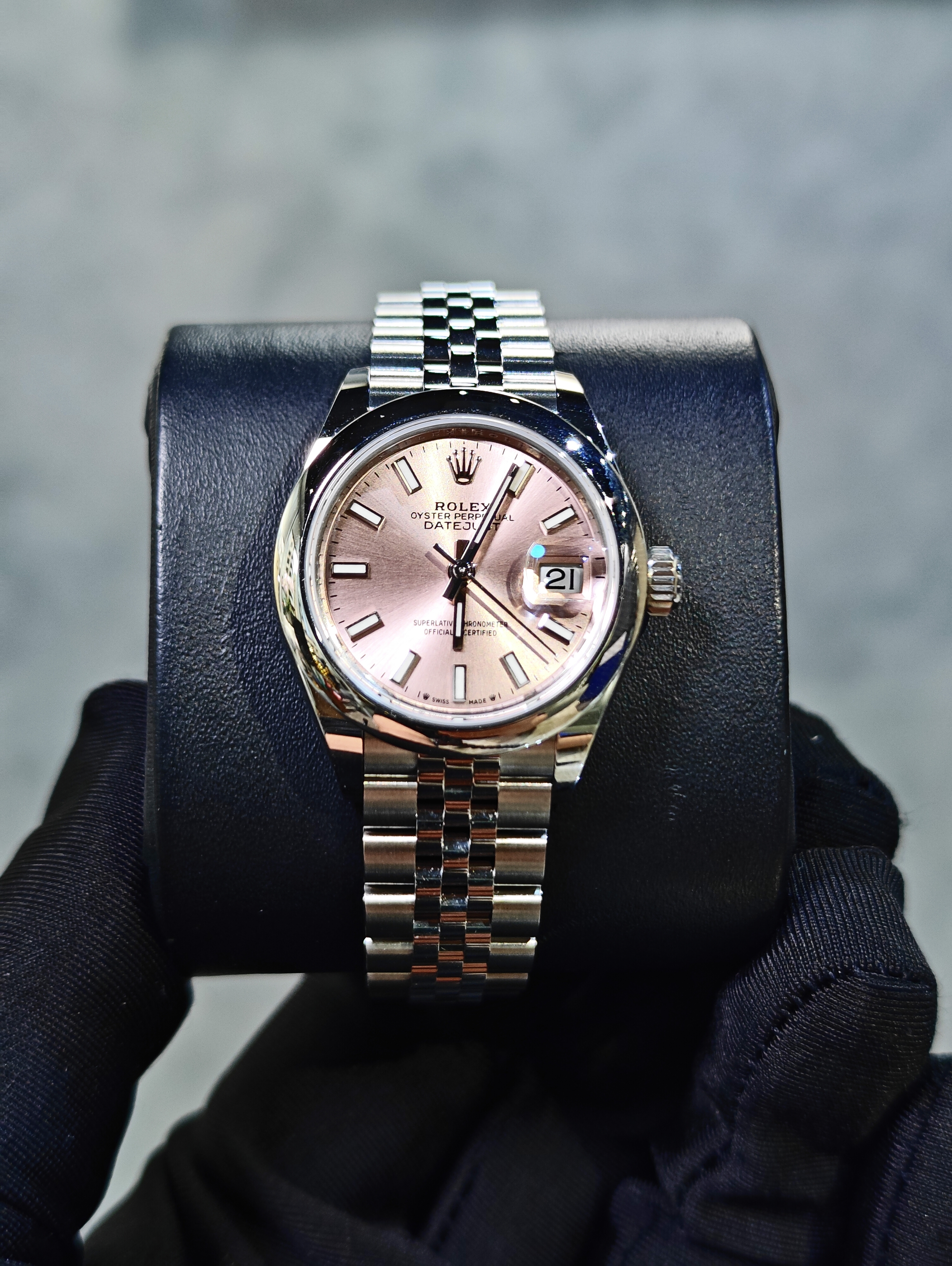 BRAND NEW ROLEX 279160 PINK DIAL OYSTERSTEEL LADY DATEJUST JUBILEE BRACELET 28MM
