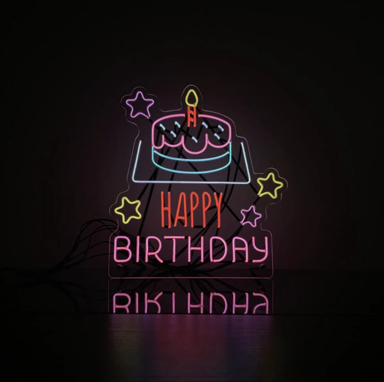 EL004. Happy Birthday 幼線燈牌丨Amazing Neon