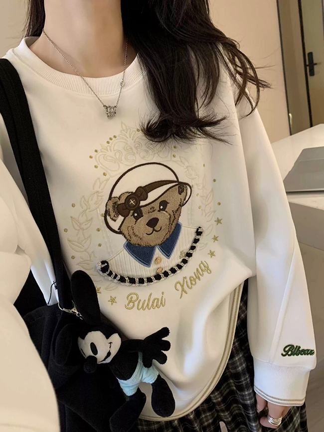 🐻熊熊圖案精緻上衣-一色預購