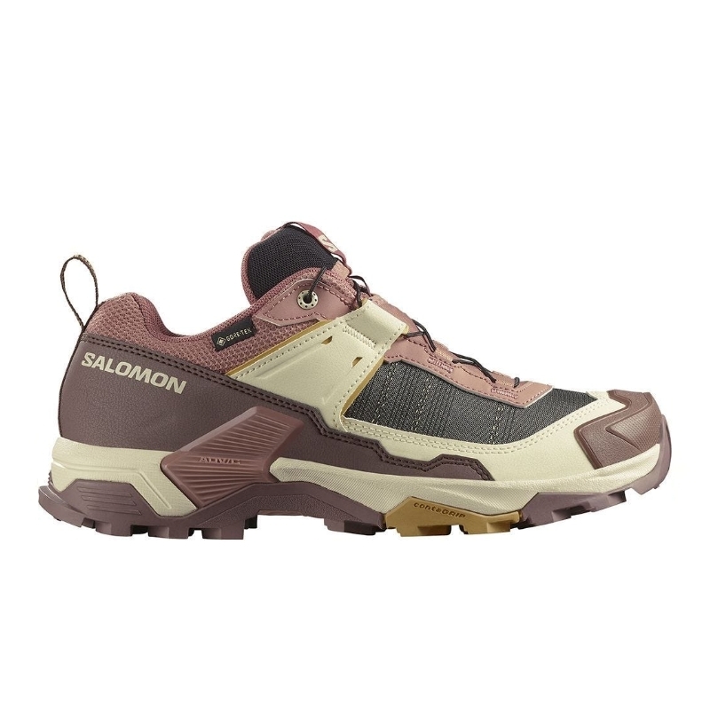 【SALOMON】女 X ULTRA 5 Goretex 低筒登山鞋 木紋棕/烘豆褐/藤棕 /L47726000