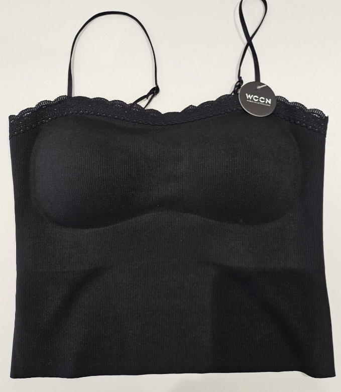 1 (BB34) BLACK BRALETTE - FREE SIZE
