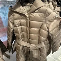 [S] MICHAEL KORS PUFFER JACKET WITH QUILTED EFFECT,TAUPE, 77B6554M42-TAUPE (SMK1198)