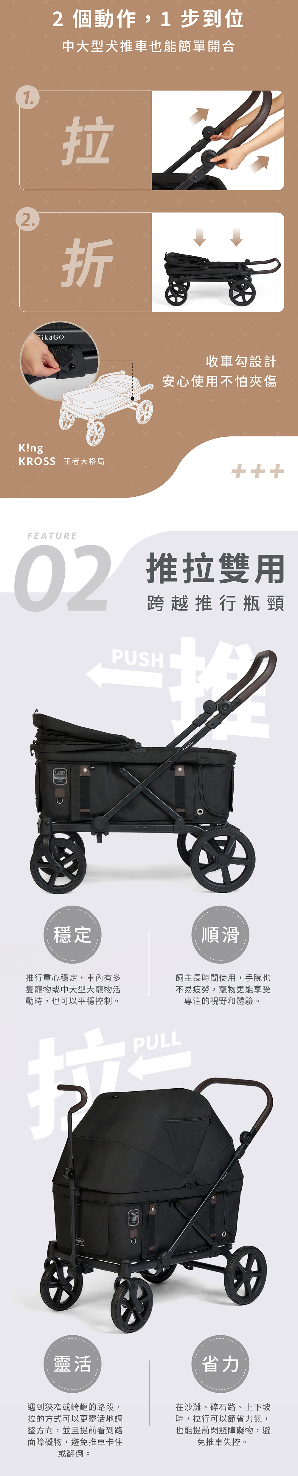 KROSS 大型寵物推車