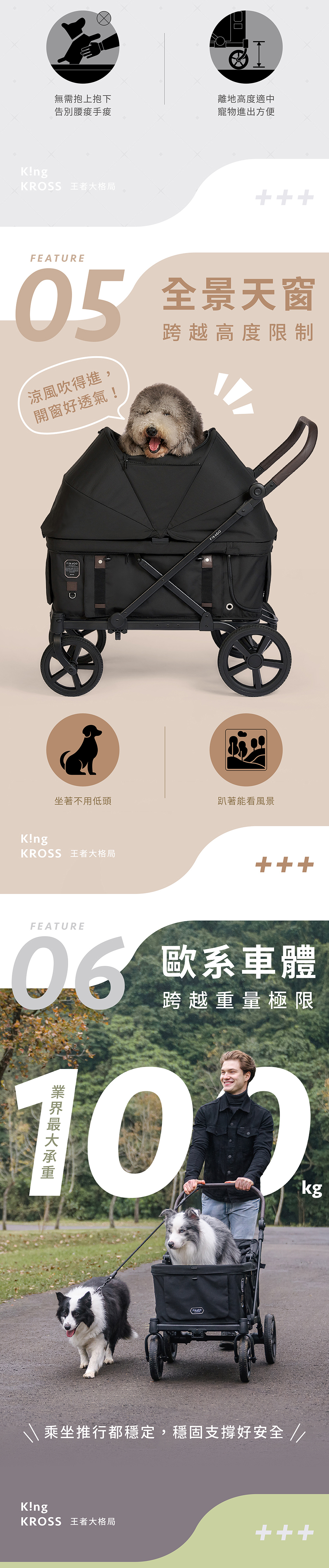 KROSS 大型寵物推車