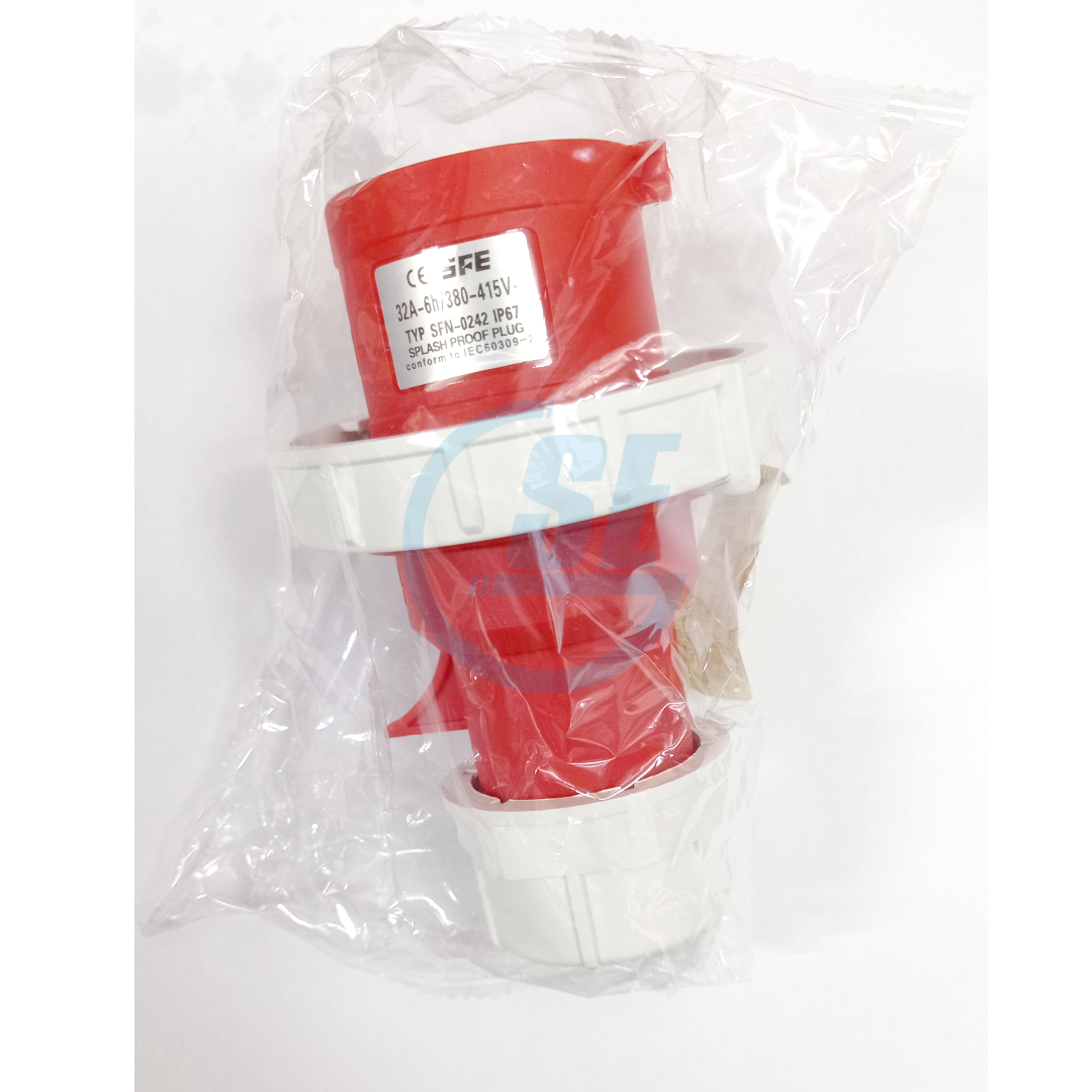 "SFE"(32A4P)380V(IP67防水蘇)插頭(公)-[SFN-0242]