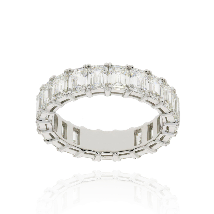 祖母綠切割鑽石混身戒指(平均24份)