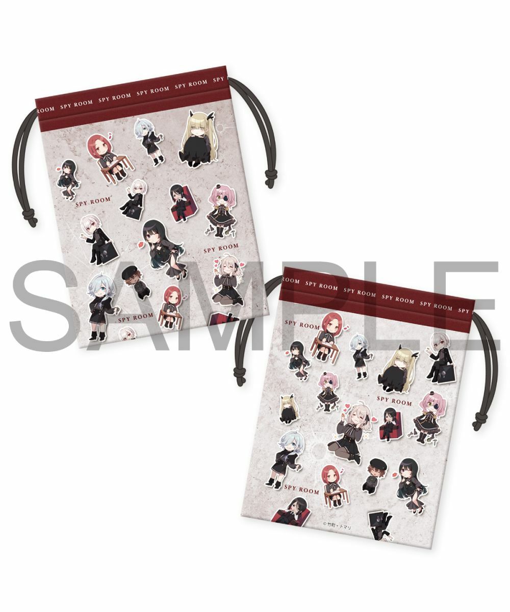 預購-『間諜教室』 「燈火」小隊 Q版角色 束口袋【日本進口精品】