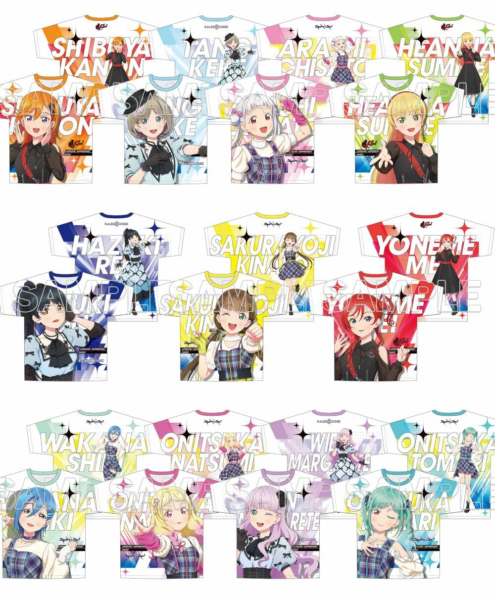 預購-『Love Live！Superstar!!』全彩痛T 心・技・体！極上大冒険!! Ver. 系列 【日本進口精品】