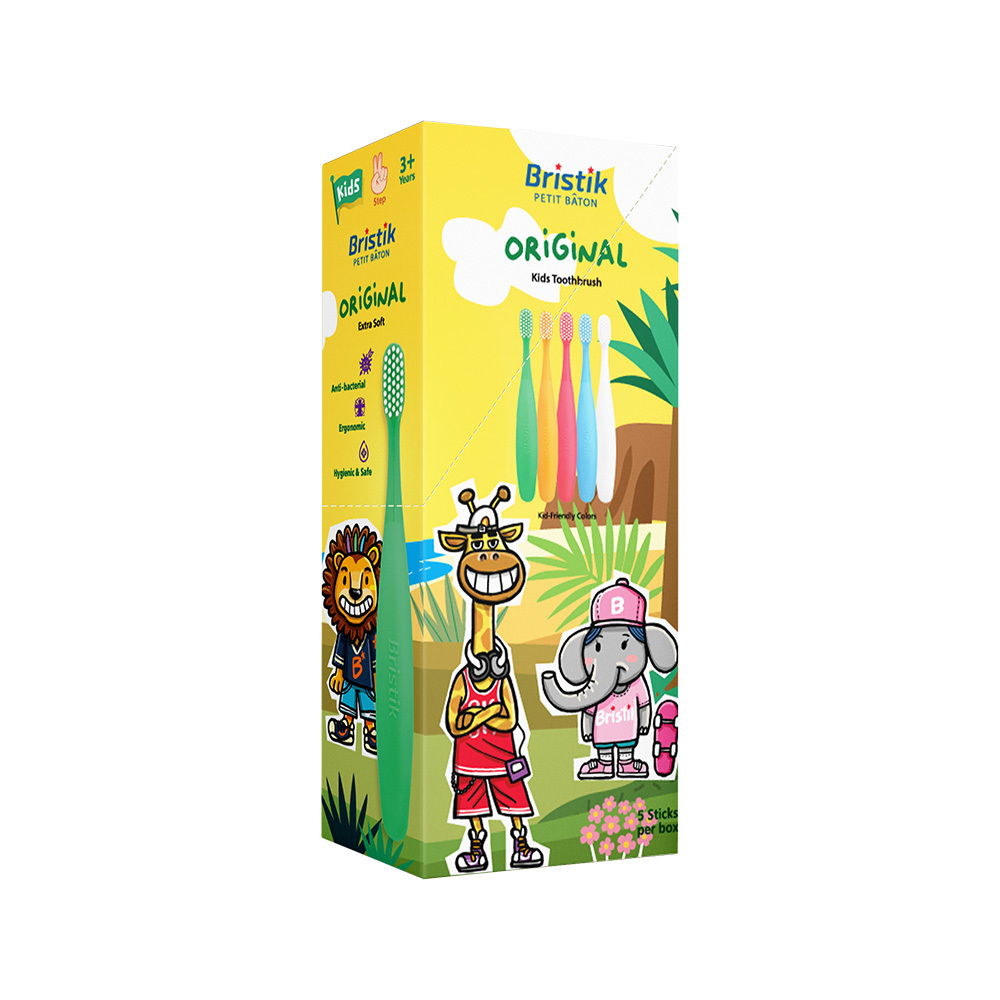 【Bristik】魔法棒 進階兒童抗菌極細緻軟毛牙刷(5入1盒) 3Y+