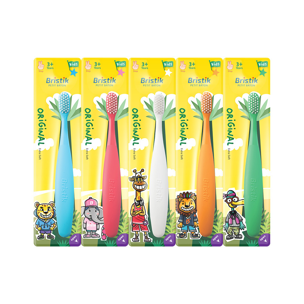 【Bristik】魔法棒 進階兒童抗菌極細緻軟毛牙刷(5入1盒) 3Y+