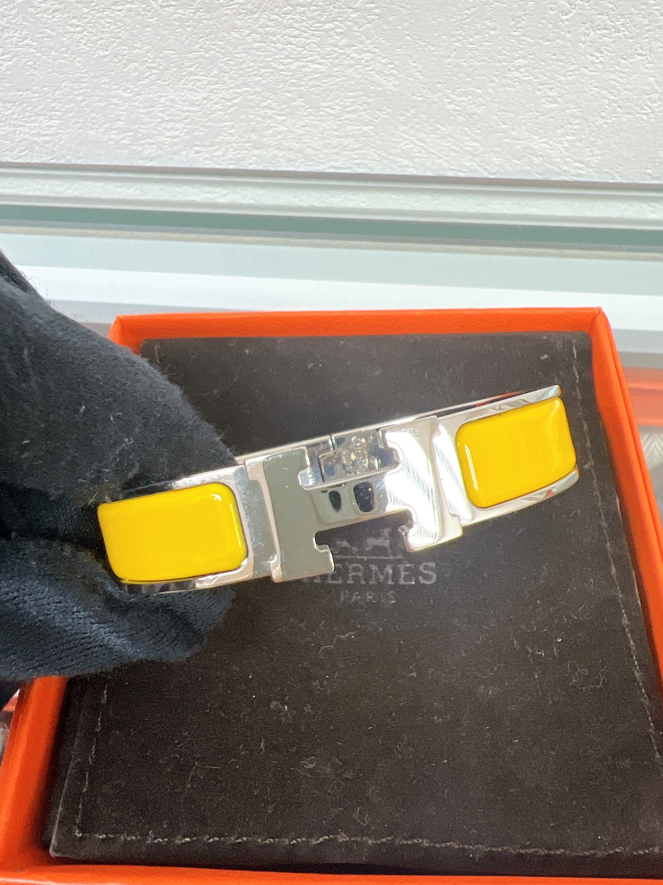 Hermes clic h bracelet PM (yellow/ PHW)