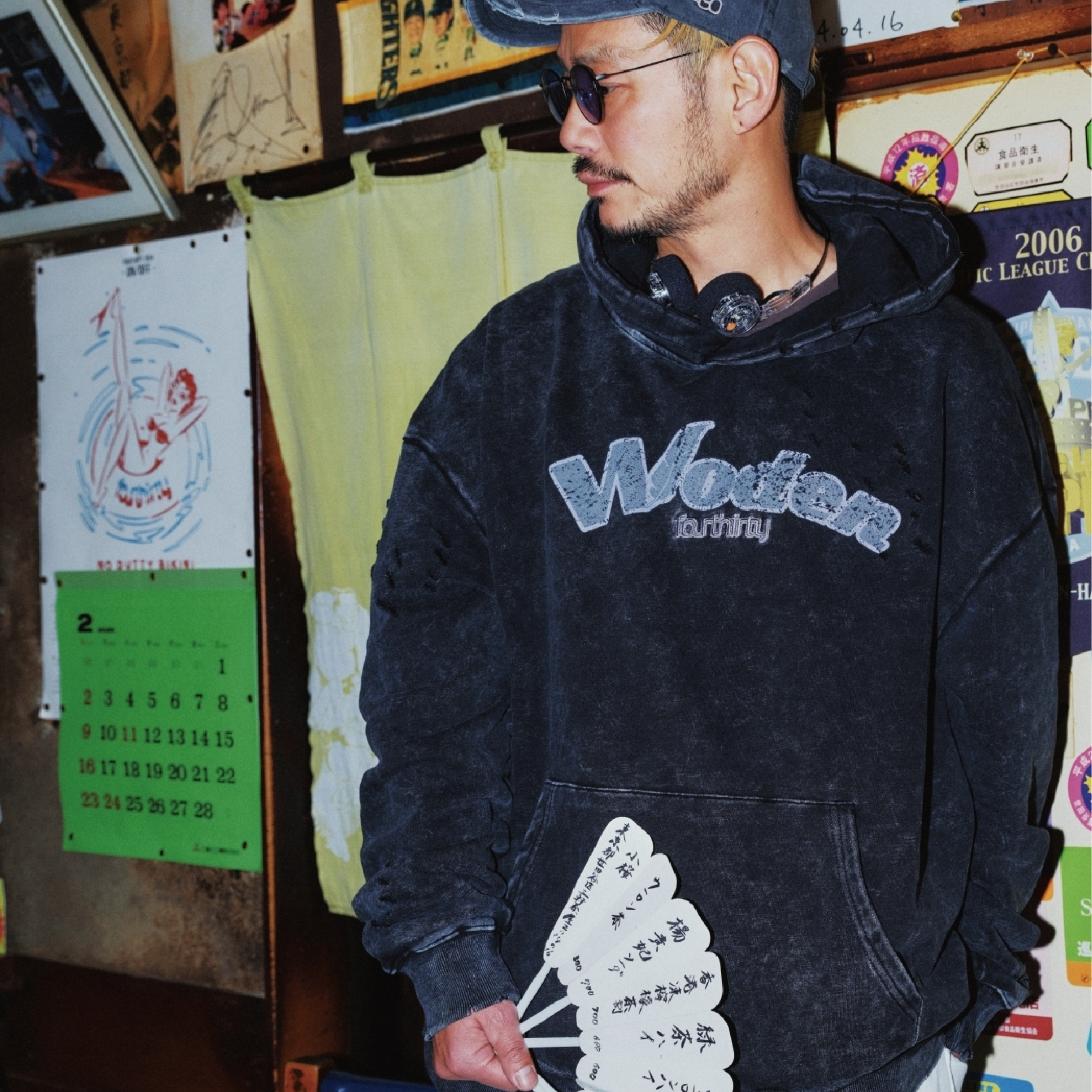 WODEN® x Fourthirty® Wash Classic Logo Hoodie 經典Logo 水洗帽Tee