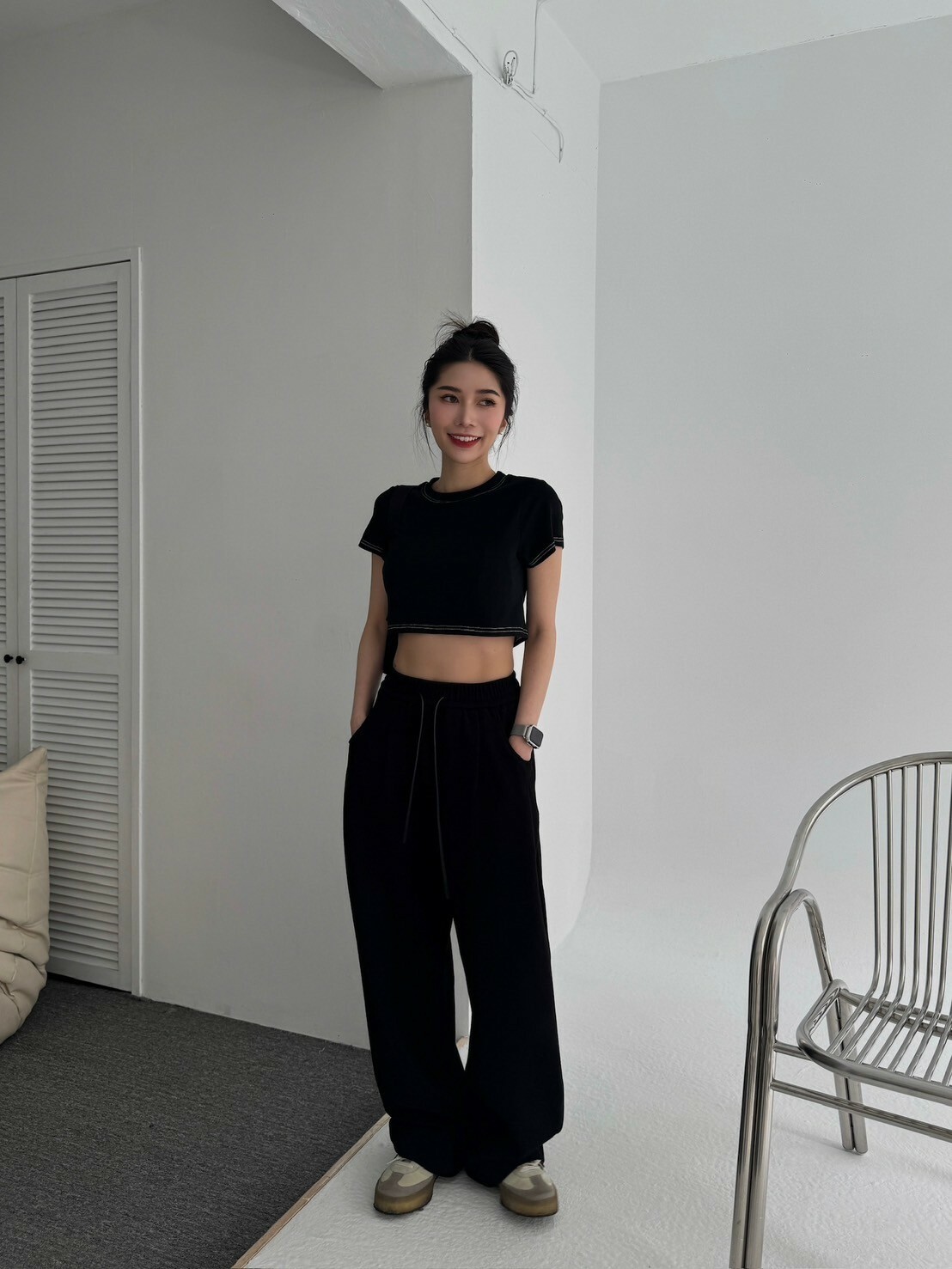 自留款繭型棉褲